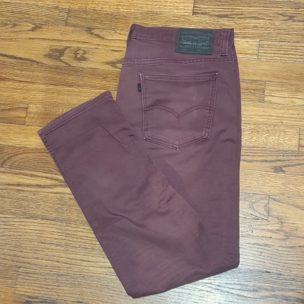 Levi's 508 Taper Fit Burgundy Jeans